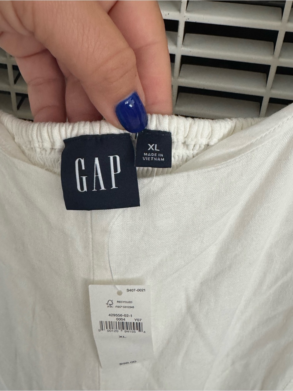 Gap- NWT- Sleeveless White Cotton Maxi Dress - Classic Scoop Neck - Picture 4 of 6